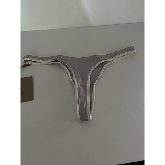 NWT Free People Stone Fox Swim Women's Moon Thong Bikini Swim Bottom Orchid SZ L - Picture 2 of 5